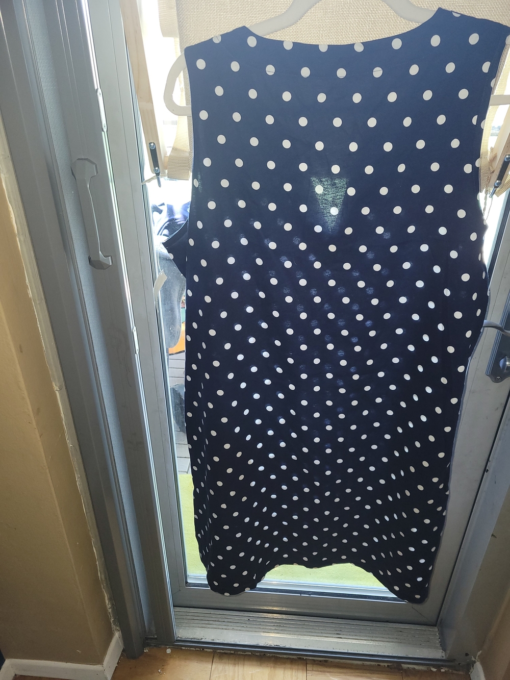 LANDS END, Lot Of 2- Blue and White Summer Printed Tee-Shirt Dresses SZ LG - Picture 4 of 7